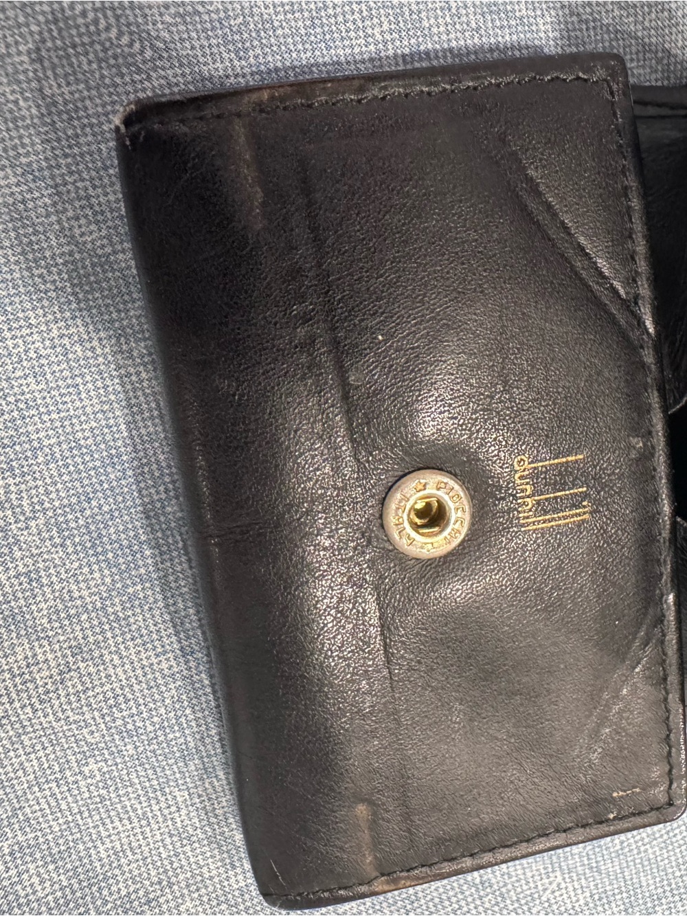 Dunhill Black Leather Coin Wallet - Picture 2 of 12